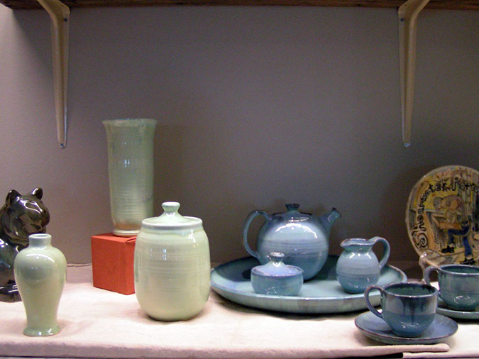 Right Side - Morning Glory Teaset with Spring Green Pieces
